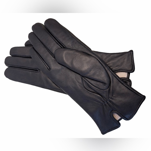 100% Sheepskin Leather Gloves Cashmere Lined Size M - Picture 2 of 4